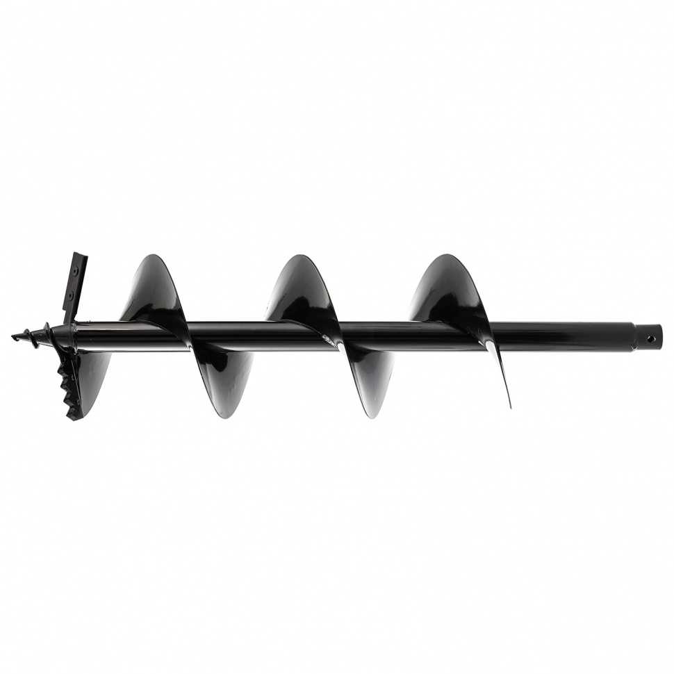 Шнек для грунта E-200, диаметр 200 мм, длина 800 мм,соединение 20 мм, несъемный нож Denzel Аксессуары для мотобуров фото, изображение