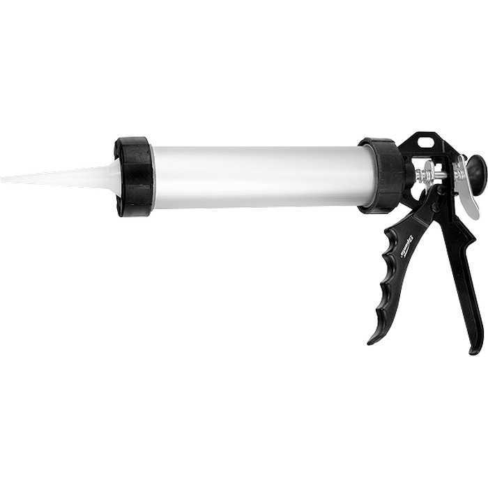 Пистолет для герметика, 400 мл, "закрытый", алюминиевый корпус, круглый шток 8 мм Sparta Пистолеты для пены и герметика фото, изображение
